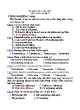 Đề kiểm tra giữa kì 1 môn Công nghệ 8 (Có đáp án)